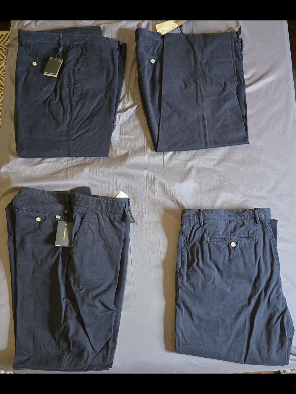NWT Massimo Dutti Men's Navy Chino Pants - Classic Straight Fit US 40
